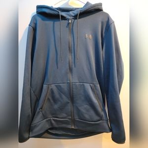 Mens under armour zip hoodie large navy blue